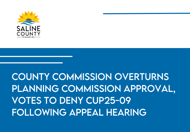County Commission overturns Planning Commission approval and Votes to Deny CUP25-09 Following Appeal Hearing - News Image